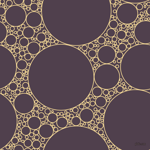 bubbles, circles, sponge, big, medium, small, 2 pixel line width, Cream Brulee and Purple Taupe circles bubbles sponge soap seamless tileable