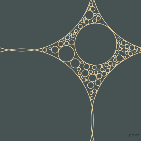 bubbles, circles, sponge, big, medium, small, 2 pixel line width, Dairy Cream and Dark Slate circles bubbles sponge soap seamless tileable