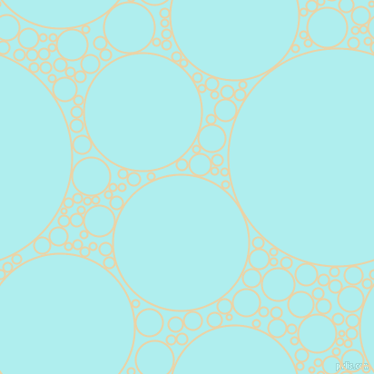 bubbles, circles, sponge, big, medium, small, 2 pixel line width, Dairy Cream and Pale Turquoise circles bubbles sponge soap seamless tileable