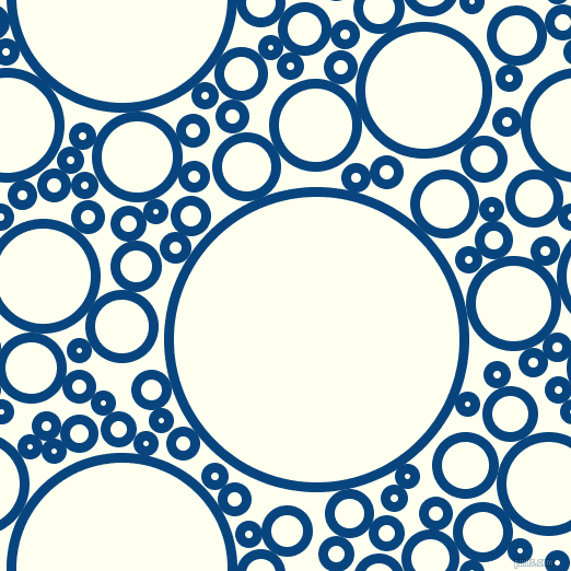 bubbles, circles, sponge, big, medium, small, 9 pixel line width, Dark Cerulean and Ivory circles bubbles sponge soap seamless tileable