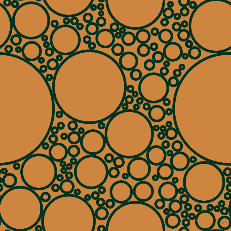 bubbles, circles, sponge, big, medium, small, 9 pixel line width, Dark Green and Peru circles bubbles sponge soap seamless tileable