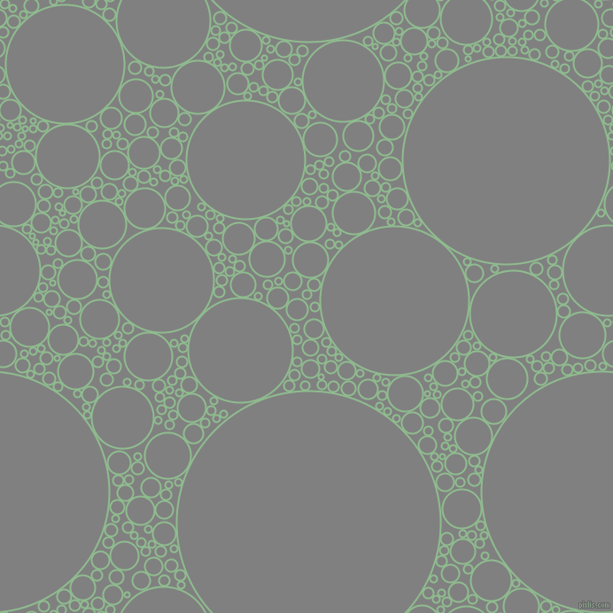 bubbles, circles, sponge, big, medium, small, 2 pixel line width, Dark Sea Green and Grey circles bubbles sponge soap seamless tileable