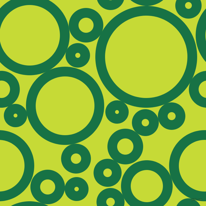 bubbles, circles, sponge, big, medium, small, 33 pixel line width, Dark Spring Green and Las Palmas circles bubbles sponge soap seamless tileable