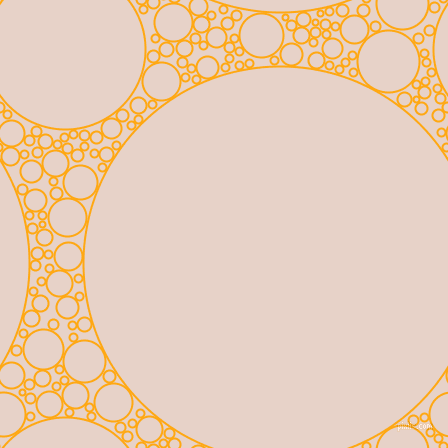 bubbles, circles, sponge, big, medium, small, 2 pixel line width, Dark Tangerine and Bizarre circles bubbles sponge soap seamless tileable
