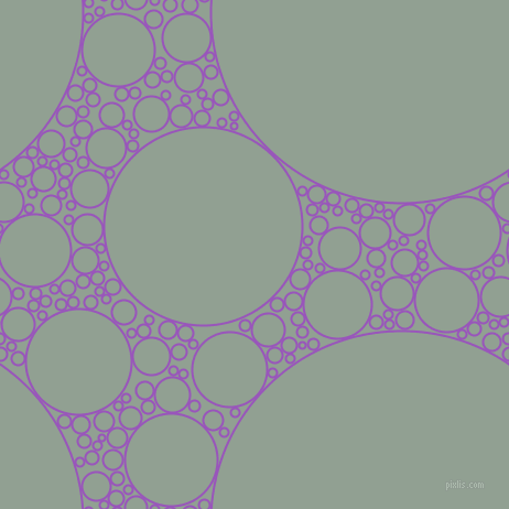 bubbles, circles, sponge, big, medium, small, 2 pixel line width, Deep Lilac and Pewter circles bubbles sponge soap seamless tileable