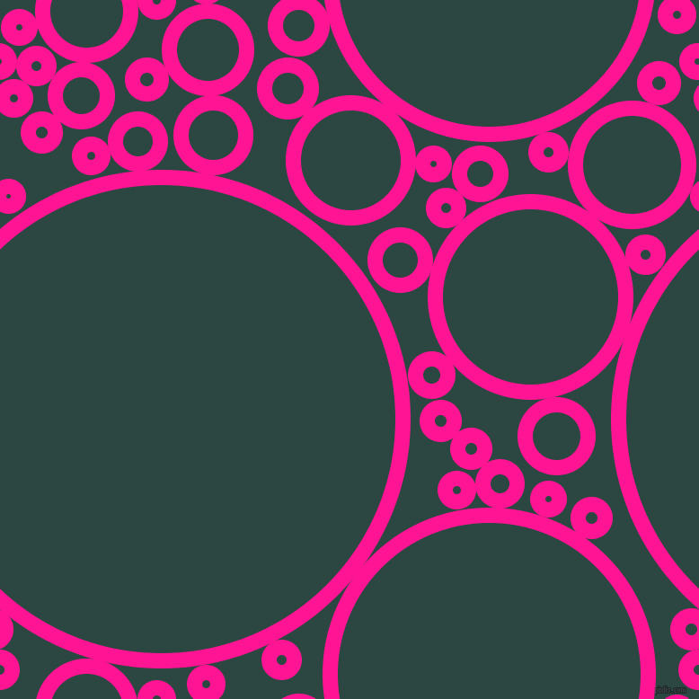 bubbles, circles, sponge, big, medium, small, 17 pixel line width, Deep Pink and Gable Green circles bubbles sponge soap seamless tileable