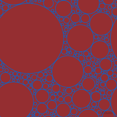 bubbles, circles, sponge, big, medium, small, 2 pixel line width, Denim and Guardsman Red circles bubbles sponge soap seamless tileable