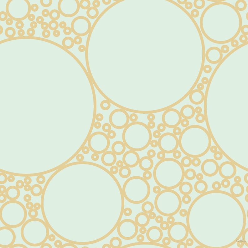 bubbles, circles, sponge, big, medium, small, 9 pixel line width, Double Colonial White and Off Green circles bubbles sponge soap seamless tileable