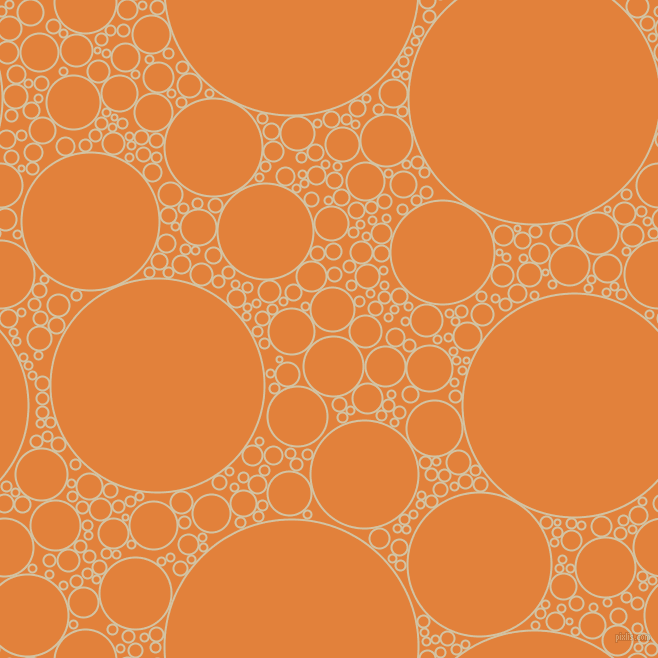 bubbles, circles, sponge, big, medium, small, 2 pixel line width, Double Spanish White and Tree Poppy circles bubbles sponge soap seamless tileable