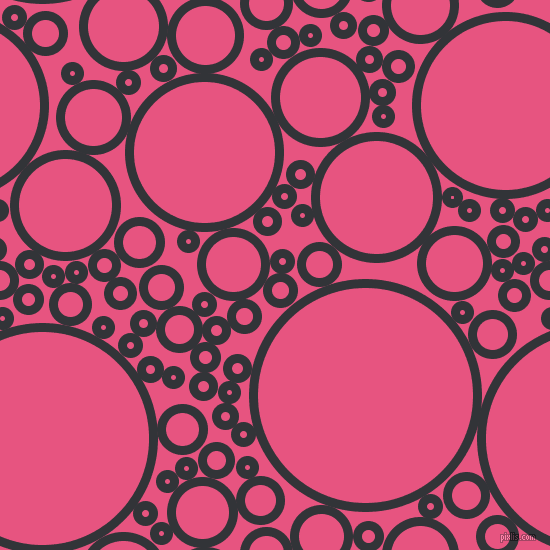 bubbles, circles, sponge, big, medium, small, 9 pixel line width, Ebony Clay and Dark Pink circles bubbles sponge soap seamless tileable