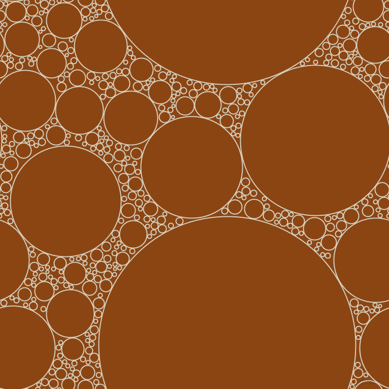 bubbles, circles, sponge, big, medium, small, 2 pixel line width, Ecru White and Saddle Brown circles bubbles sponge soap seamless tileable