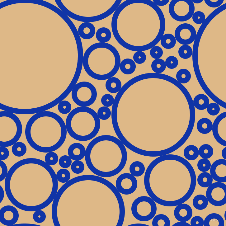 bubbles, circles, sponge, big, medium, small, 17 pixel line width, Egyptian Blue and Burly Wood circles bubbles sponge soap seamless tileable