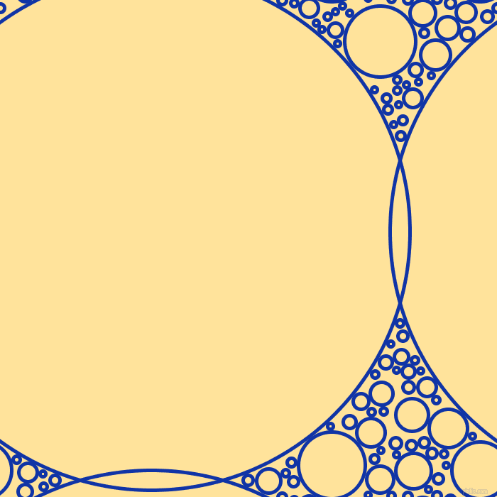 bubbles, circles, sponge, big, medium, small, 5 pixel line width, Egyptian Blue and Cream Brulee circles bubbles sponge soap seamless tileable
