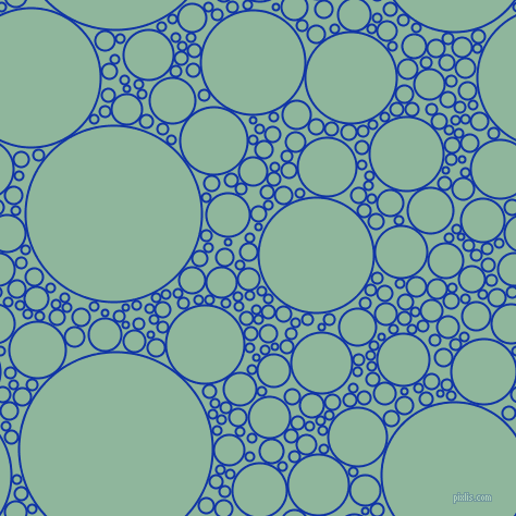 bubbles, circles, sponge, big, medium, small, 2 pixel line width, Egyptian Blue and Summer Green circles bubbles sponge soap seamless tileable