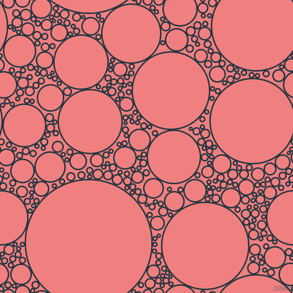 bubbles, circles, sponge, big, medium, small, 3 pixel line width, Elephant and Light Coral circles bubbles sponge soap seamless tileable