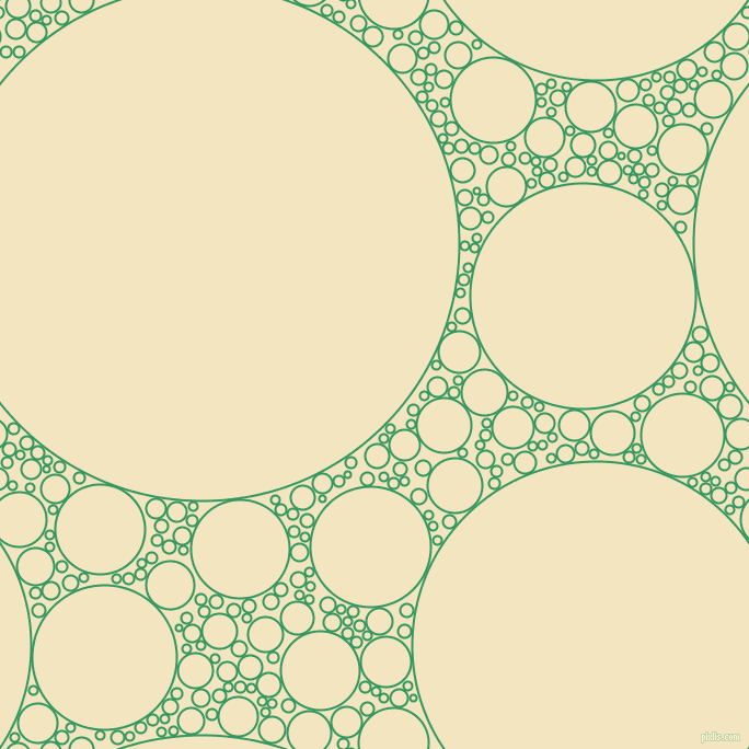 bubbles, circles, sponge, big, medium, small, 2 pixel line width, Eucalyptus and Half Colonial White circles bubbles sponge soap seamless tileable