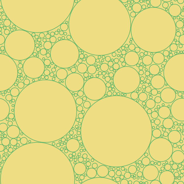 bubbles, circles, sponge, big, medium, small, 2 pixel line width, Fern and Light Goldenrod circles bubbles sponge soap seamless tileable