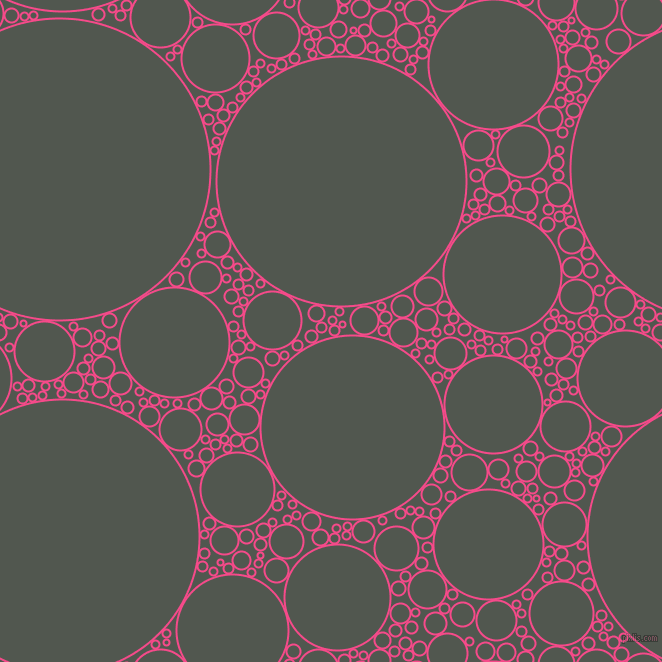 bubbles, circles, sponge, big, medium, small, 2 pixel line width, French Rose and Battleship Grey circles bubbles sponge soap seamless tileable