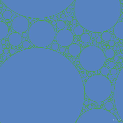 bubbles, circles, sponge, big, medium, small, 2 pixel line width, Fruit Salad and Havelock Blue circles bubbles sponge soap seamless tileable