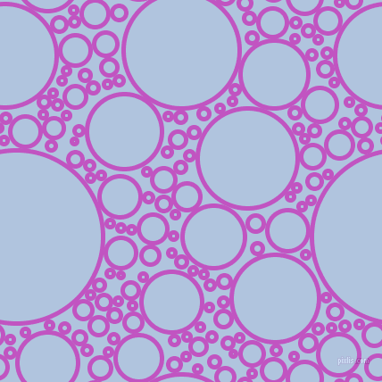 bubbles, circles, sponge, big, medium, small, 5 pixel line width, Fuchsia and Light Steel Blue circles bubbles sponge soap seamless tileable