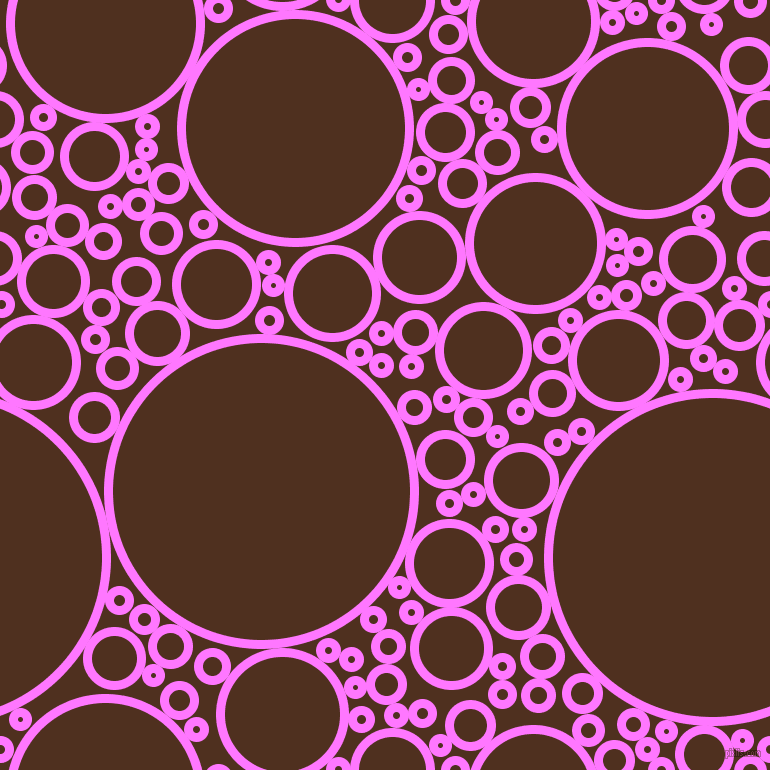 bubbles, circles, sponge, big, medium, small, 9 pixel line width, Fuchsia Pink and Indian Tan circles bubbles sponge soap seamless tileable