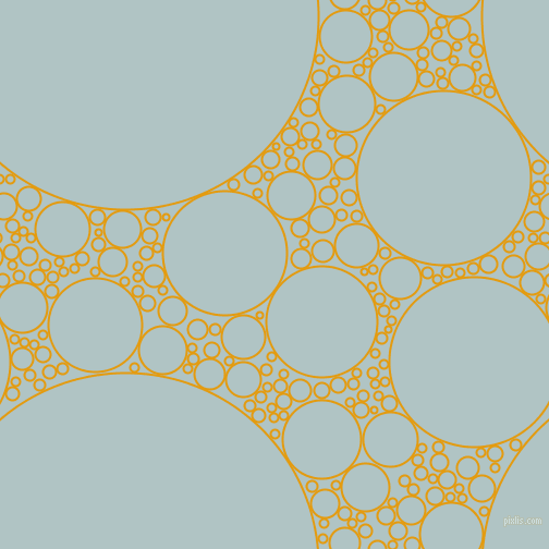 bubbles, circles, sponge, big, medium, small, 2 pixel line width, Gamboge and Jungle Mist circles bubbles sponge soap seamless tileable