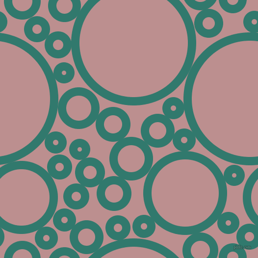 bubbles, circles, sponge, big, medium, small, 17 pixel line width, Genoa and Rosy Brown circles bubbles sponge soap seamless tileable