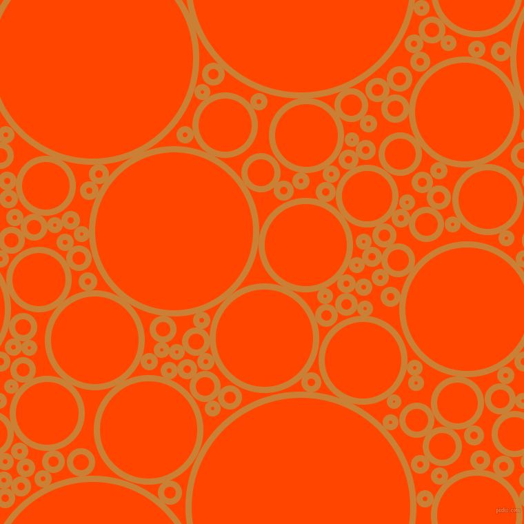 bubbles, circles, sponge, big, medium, small, 9 pixel line width, Golden Bell and Orange Red circles bubbles sponge soap seamless tileable