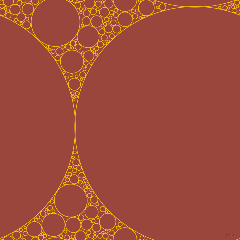 bubbles, circles, sponge, big, medium, small, 2 pixel line width, Golden Poppy and Cognac circles bubbles sponge soap seamless tileable