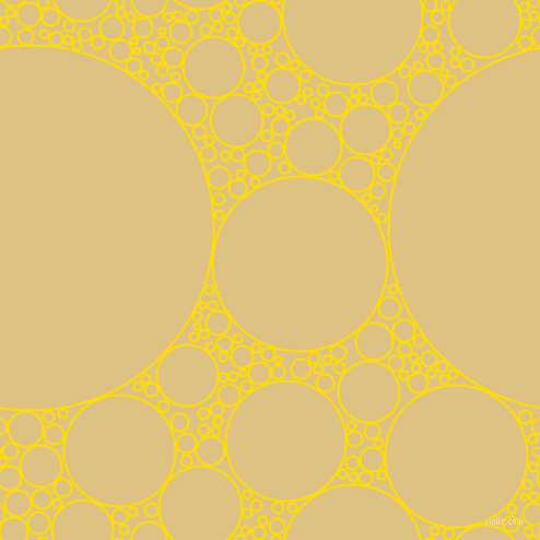 bubbles, circles, sponge, big, medium, small, 2 pixel line width, Golden Yellow and Zombie circles bubbles sponge soap seamless tileable
