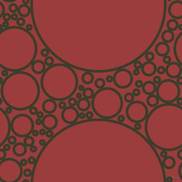 bubbles, circles, sponge, big, medium, small, 9 pixel line width, Green Kelp and Mexican Red circles bubbles sponge soap seamless tileable