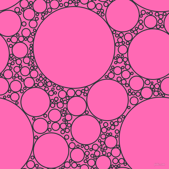 bubbles, circles, sponge, big, medium, small, 3 pixel line widthGunmetal and Hot Pink circles bubbles sponge soap seamless tileable