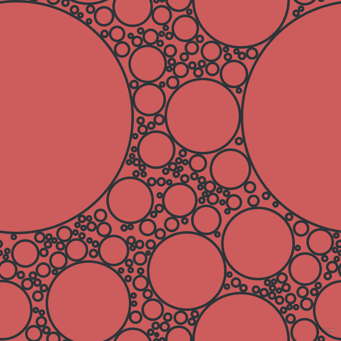 bubbles, circles, sponge, big, medium, small, 5 pixel line width, Gunmetal and Indian Red circles bubbles sponge soap seamless tileable