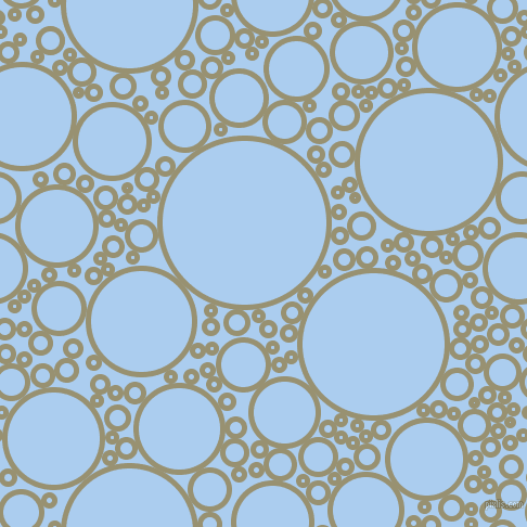 bubbles, circles, sponge, big, medium, small, 5 pixel line width, Gurkha and Pale Cornflower Blue circles bubbles sponge soap seamless tileable