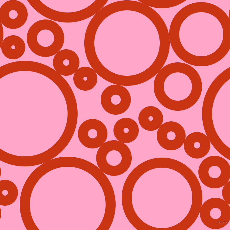 bubbles, circles, sponge, big, medium, small, 33 pixel line width, Harley Davidson Orange and Carnation Pink circles bubbles sponge soap seamless tileable