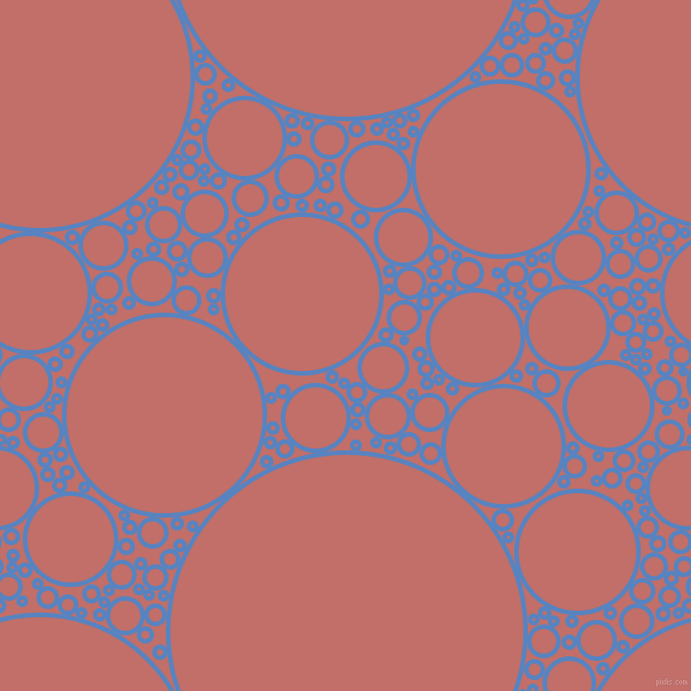 bubbles, circles, sponge, big, medium, small, 5 pixel line widthHavelock Blue and Contessa circles bubbles sponge soap seamless tileable