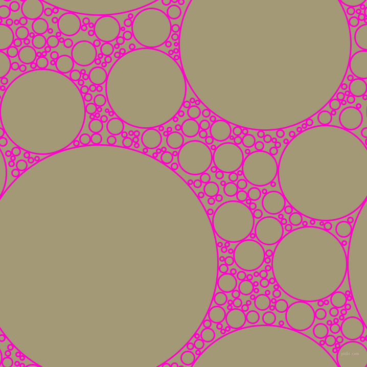 bubbles, circles, sponge, big, medium, small, 3 pixel line width, Hot Magenta and Tallow circles bubbles sponge soap seamless tileable