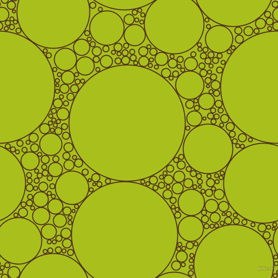 bubbles, circles, sponge, big, medium, small, 2 pixel line width, Indian Tan and Bahia circles bubbles sponge soap seamless tileable