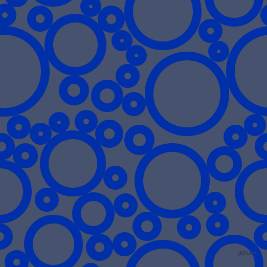 bubbles, circles, sponge, big, medium, small, 17 pixel line width, International Klein Blue and East Bay circles bubbles sponge soap seamless tileable