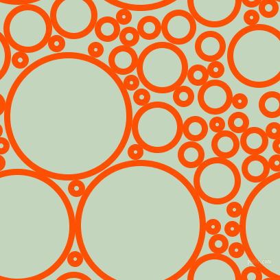 bubbles, circles, sponge, big, medium, small, 9 pixel line width, International Orange and Surf Crest circles bubbles sponge soap seamless tileable
