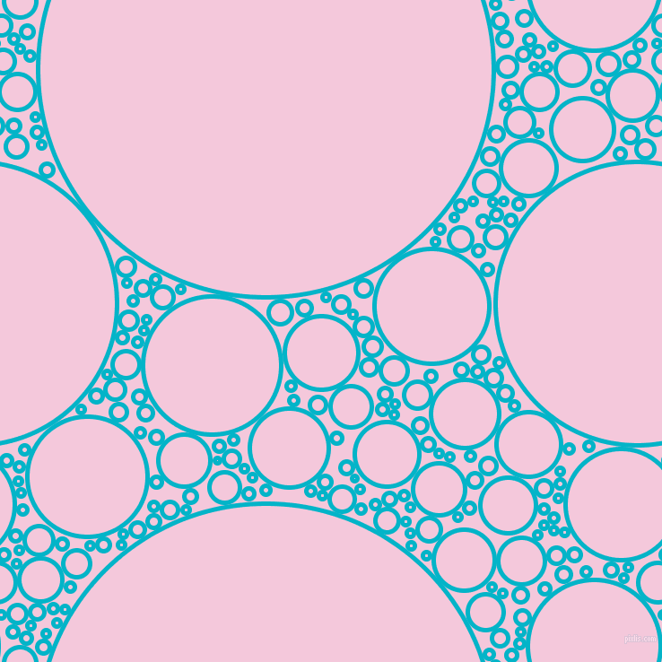 bubbles, circles, sponge, big, medium, small, 5 pixel line width, Iris Blue and Classic Rose circles bubbles sponge soap seamless tileable
