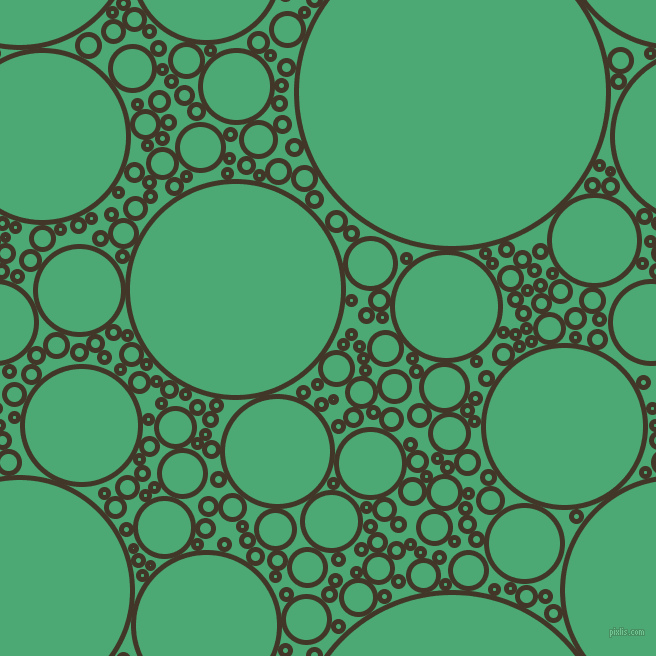 bubbles, circles, sponge, big, medium, small, 5 pixel line width, Jacko Bean and Ocean Green circles bubbles sponge soap seamless tileable
