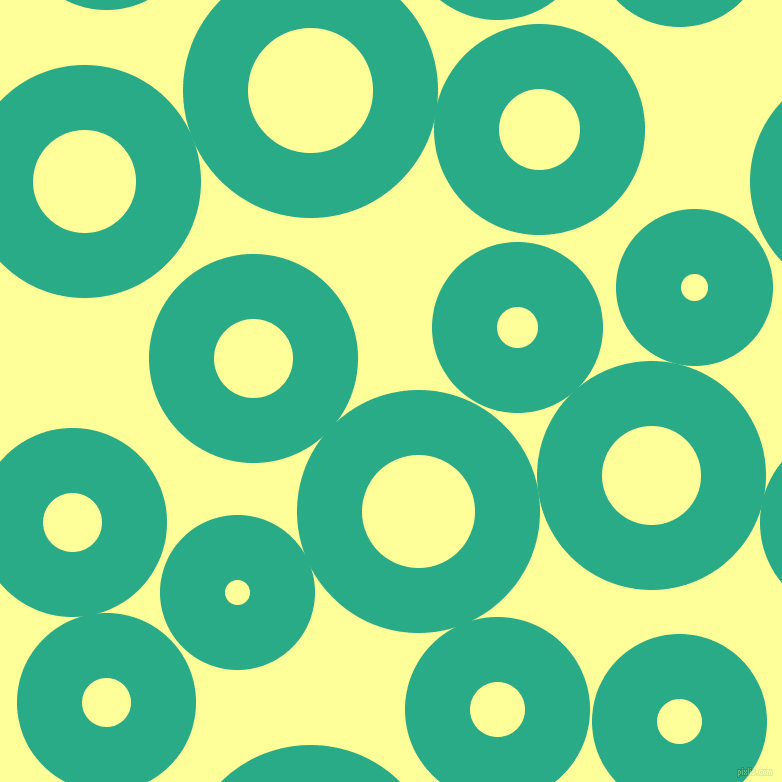 bubbles, circles, sponge, big, medium, small, 65 pixel line width, Jungle Green and Canary circles bubbles sponge soap seamless tileable