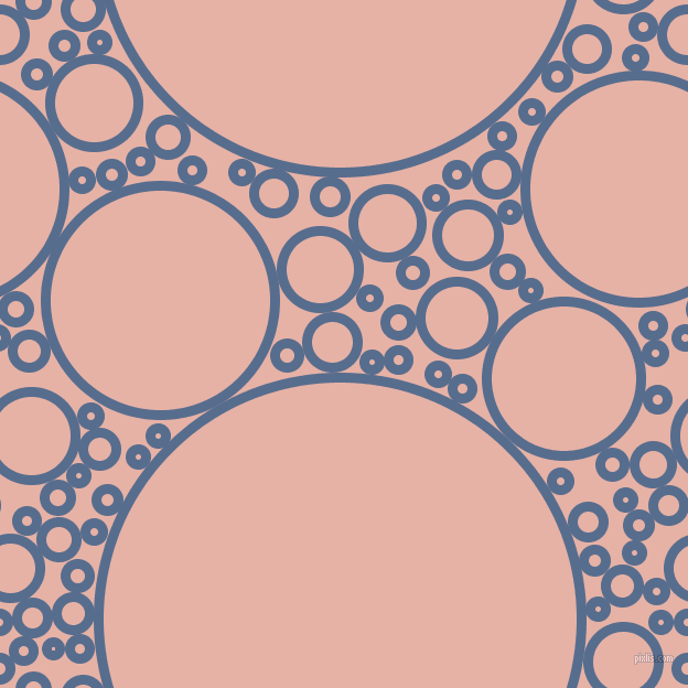 bubbles, circles, sponge, big, medium, small, 9 pixel line width, Kashmir Blue and Shilo circles bubbles sponge soap seamless tileable