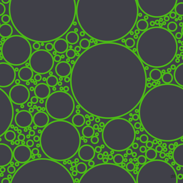 bubbles, circles, sponge, big, medium, small, 5 pixel line width, Kelly Green and Payne