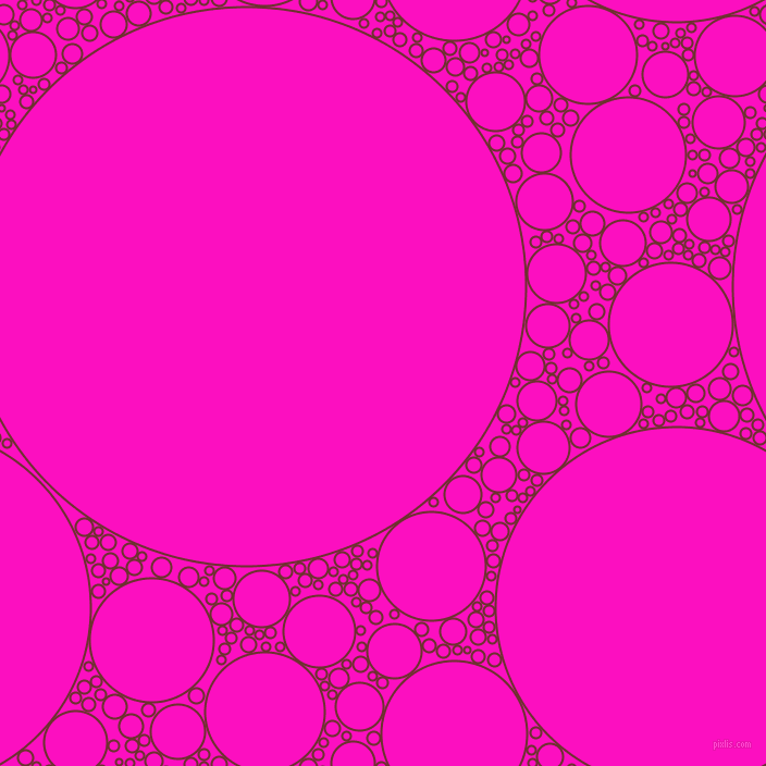 bubbles, circles, sponge, big, medium, small, 2 pixel line width, Kenyan Copper and Shocking Pink circles bubbles sponge soap seamless tileable