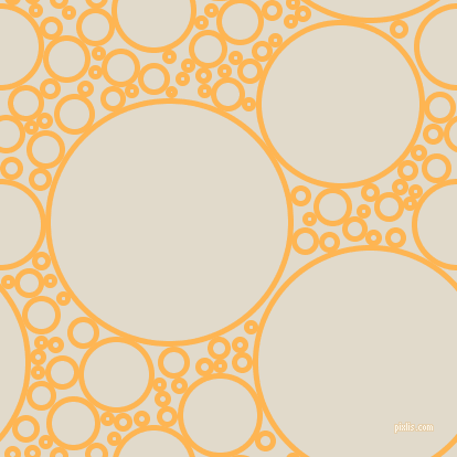 bubbles, circles, sponge, big, medium, small, 5 pixel line width, Koromiko and Albescent White circles bubbles sponge soap seamless tileable