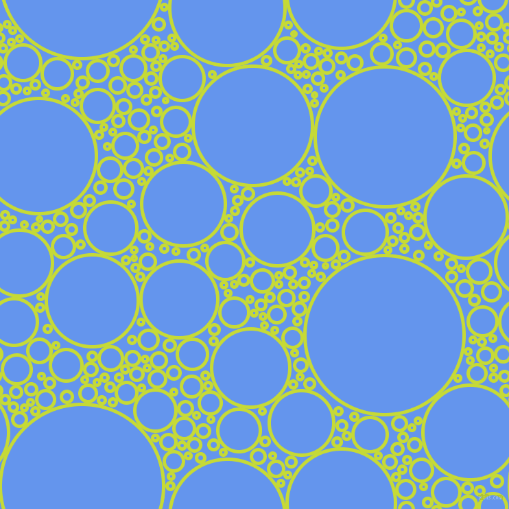 bubbles, circles, sponge, big, medium, small, 5 pixel line width, Las Palmas and Cornflower Blue circles bubbles sponge soap seamless tileable