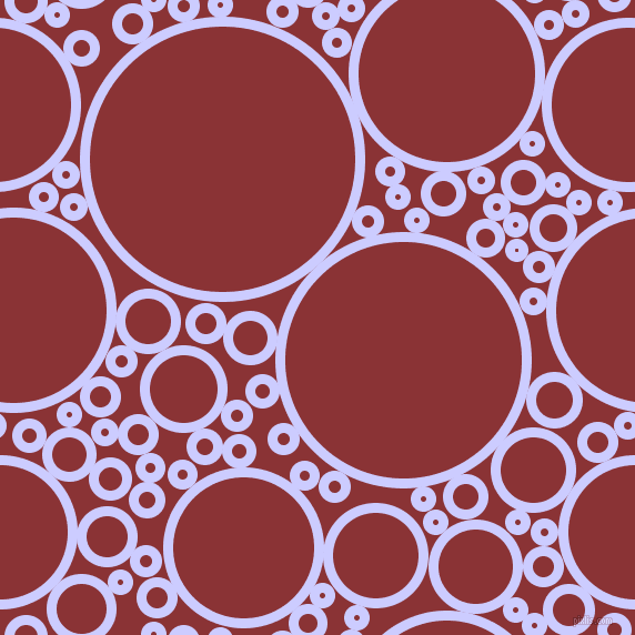 bubbles, circles, sponge, big, medium, small, 9 pixel line width, Lavender Blue and Old Brick circles bubbles sponge soap seamless tileable