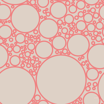 bubbles, circles, sponge, big, medium, small, 5 pixel line width, Light Coral and Pearl Bush circles bubbles sponge soap seamless tileable